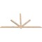 Ekena Millwork Kennewick Smooth Timber Gable Bracket, Douglas Fir, 96"W x 48"H x 1 1/2"D x 3 1/2"F, 12/12 Pitch GBW096X48X0204KEN00SDF - alternate 3